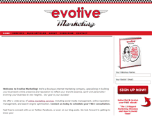 Tablet Screenshot of evotivemarketing.com